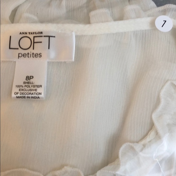 Ann Taylor Loft White Ruffle Shirt - Picture 14 of 14